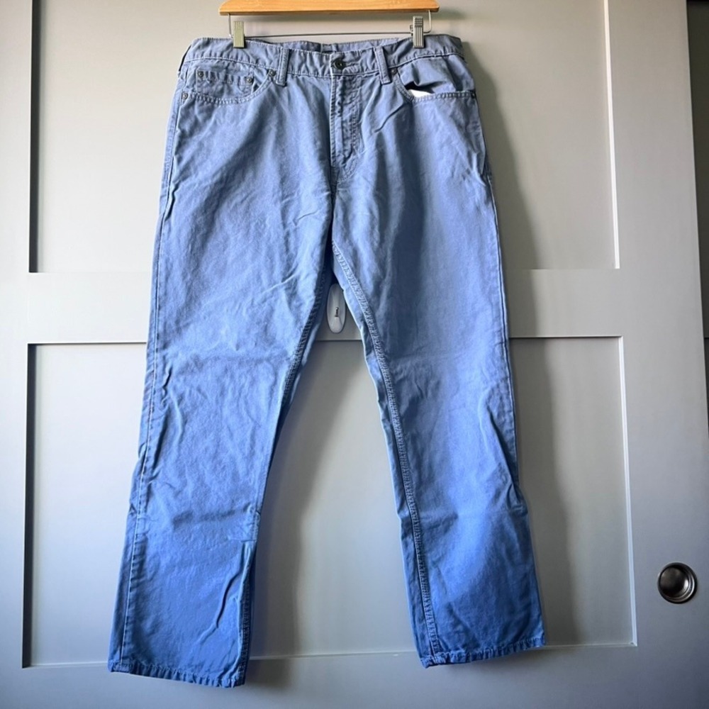 Old Navy Slim Canvas Pants Mens 36x30 Blue Gray Workwear Utility Trousers